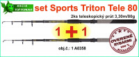 SPORTS Akciov TELE CARP set TRITON 2ks 3,3m/80g