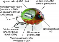 Salmo vobler LilBug BG2, plvajci, 2cm