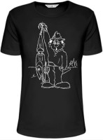 Rybárske èierne trièko s logom prívlaèiara