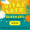 Vitaj leto - zava 15% v e-shope