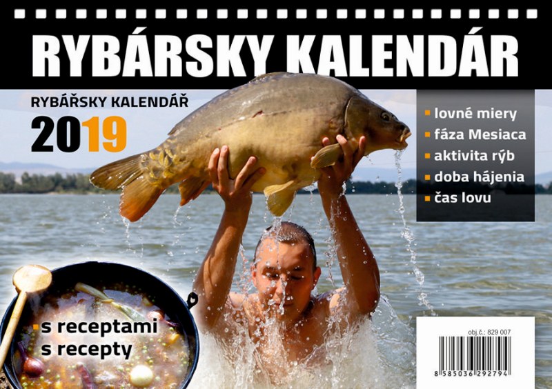 SPORTS -stolový rybársky kalendár s receptami 2019