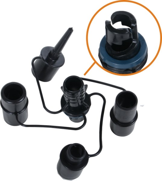 Adaptér k pumpe na čln - bajonet + redukcie