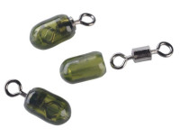 Obratlk plus stoper Feeder Swivel beads 10ks - zelen