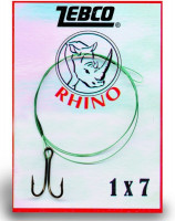 Rhino oceľové lanko s dvojhákom, 60cm