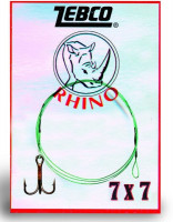 Rhino oceľové lanko s trojhákom, 60cm